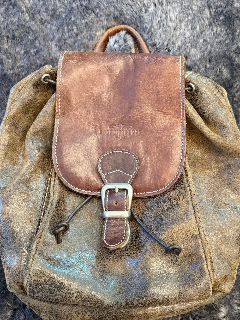 Robe di Firenze leather backpack  - Vintage Style
